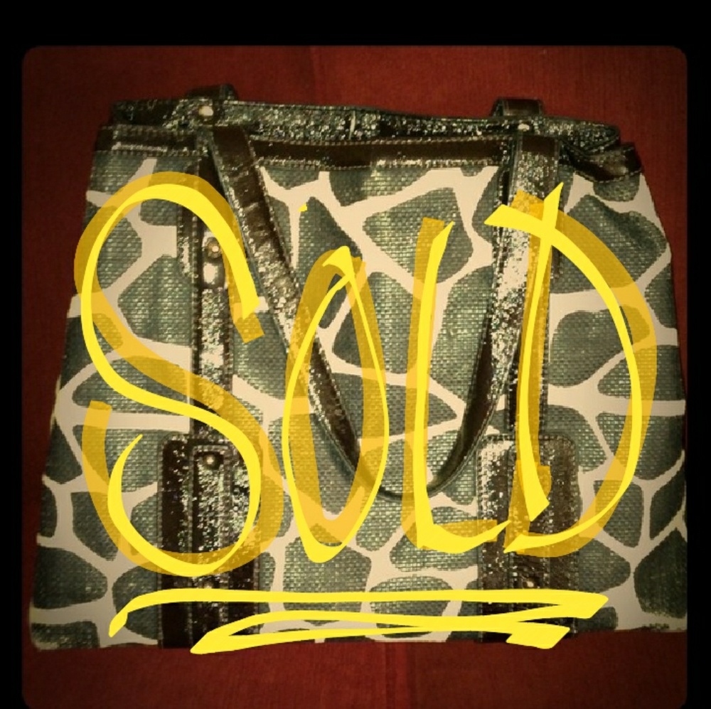 Authentic Banana Republic Handbag-Giraffe Print,Lg